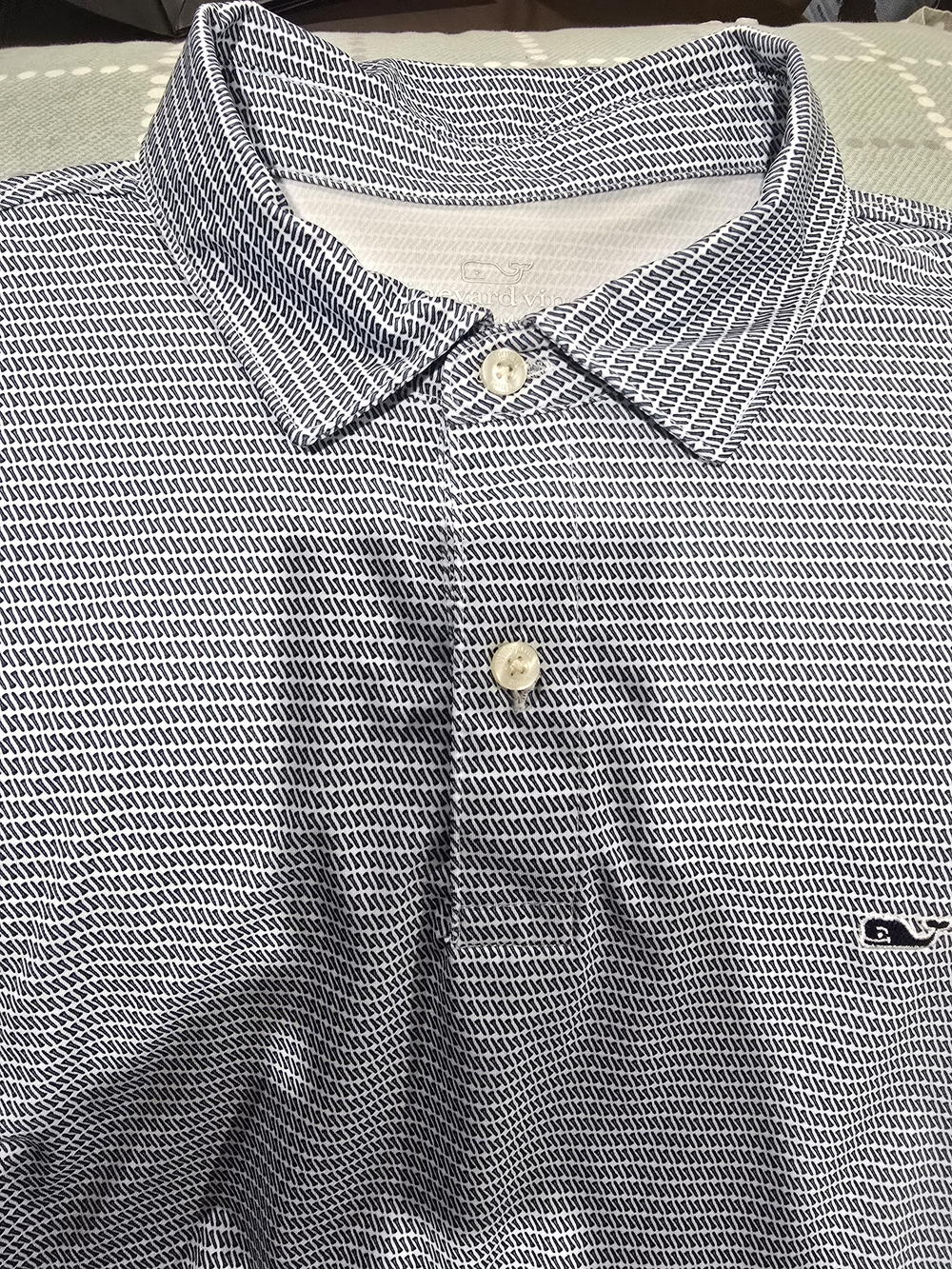 Vineyard Vines Blue Patterned Performance Polo - Picture 5 of 6